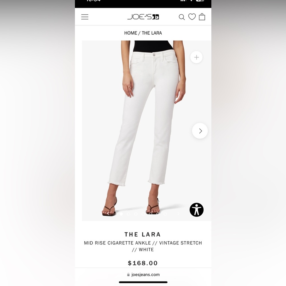 Joe’s white jeans
